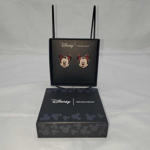 BNWT Disney x Baublebar Halloween Mickey Mouse Devil Stud Earrings - Picture 2 of 4
